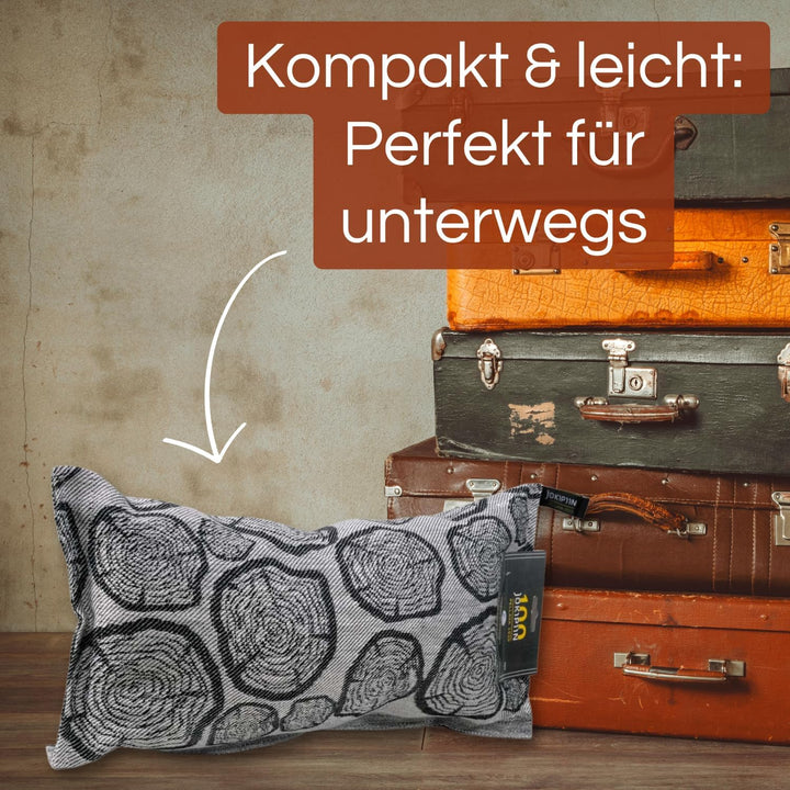 Jokipiin Premium Saunakissen 40 x 22 cm | 100% Made in Finland | ReisekissenLeinen Baumwolle