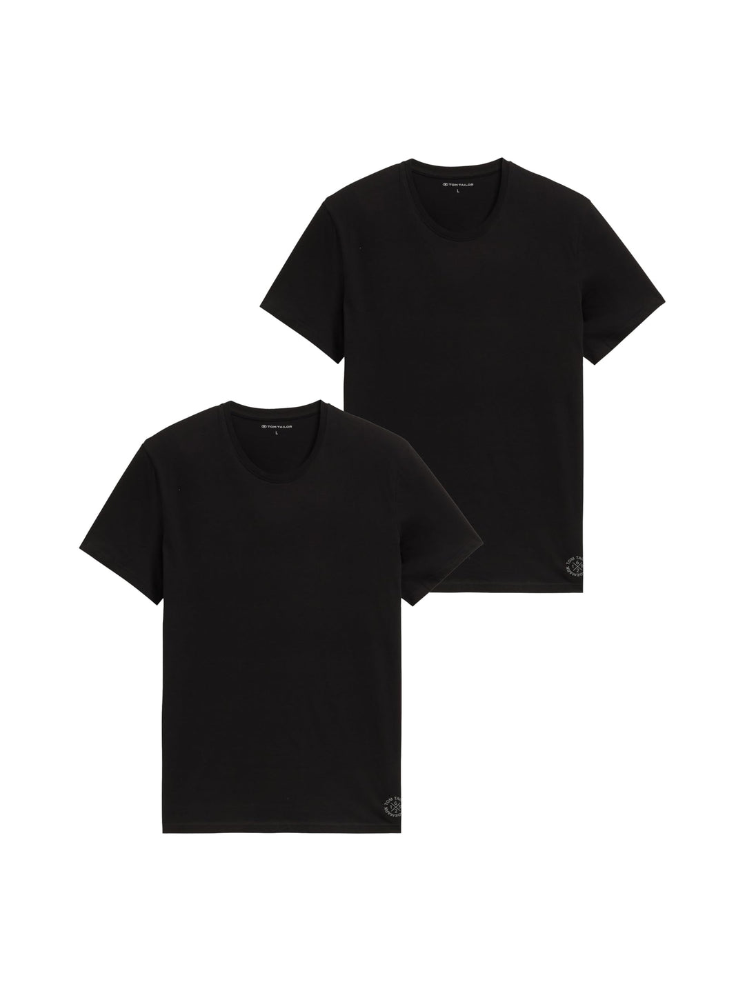 Tom Tailor Herren Doppelpack Crewneck T-Shirt M 29999 - Black, M 29999 - Black