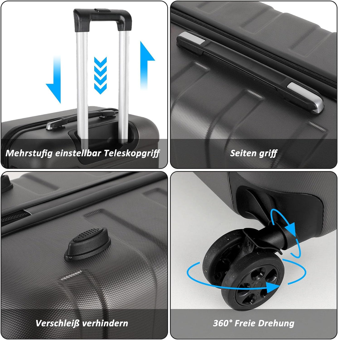 TAN.TOMI Handgepäck Koffer, Reisekoffer Hartschalenkoffer, Koffer &amp; Trolley Handgepäck mit Passworts