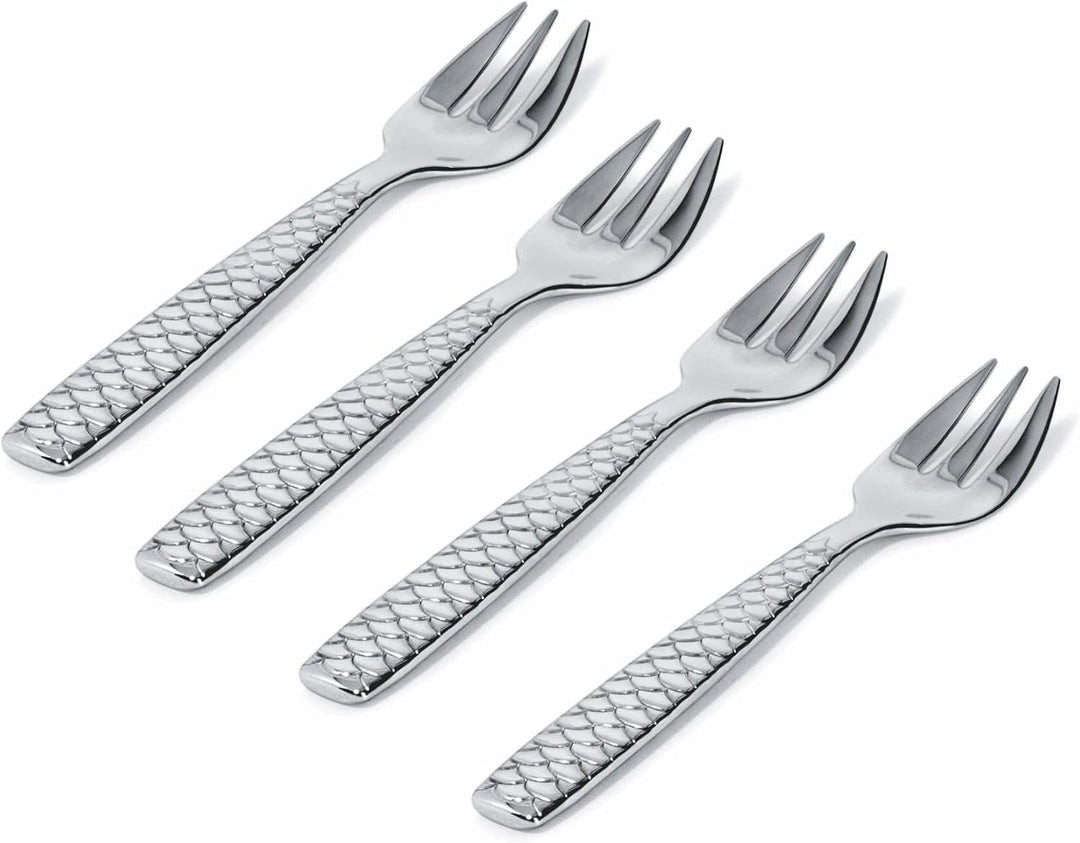 Alessi Colombina Fish Austerngabel, Edelstahl, Silber, 3 x 17.5 x 10 cm