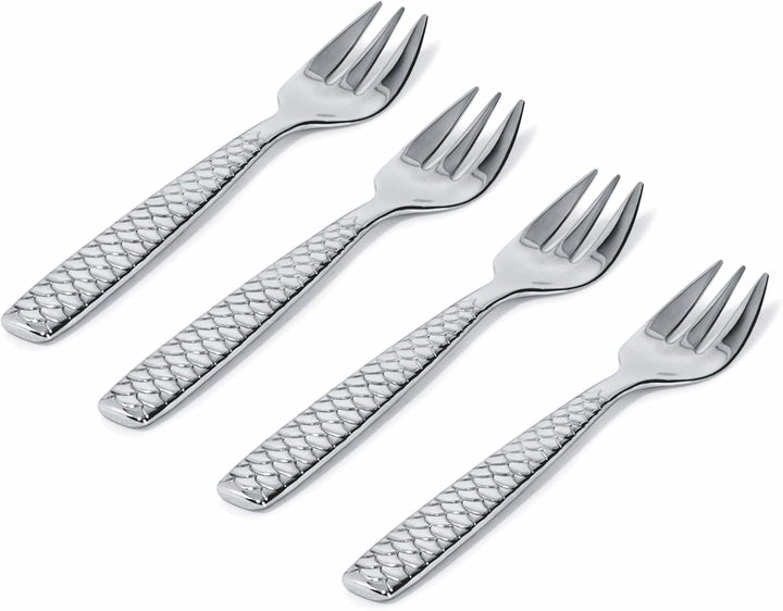 Alessi Colombina Fish Austerngabel, Edelstahl, Silber, 3 x 17.5 x 10 cm