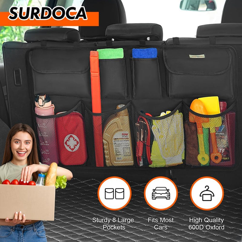 SURDOCA kofferraum organizer auto, 4. Generation 8 Upgrades - XL auto organizer, autotasche kofferra