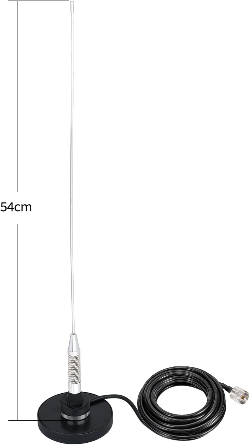 Bingfu Dualband VHF/UHF Mobilantenne, 54cm Fahrzeugantenne, PL259-Stecker