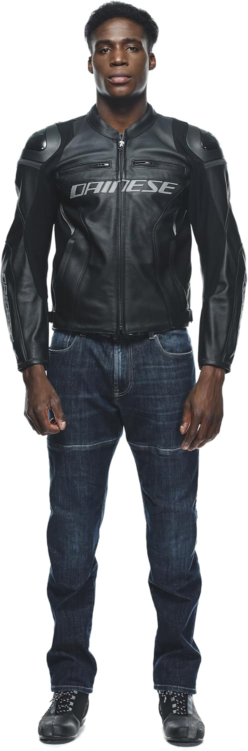 Dainese Racing 4 S/T Motorrad Lederjacke, BLACK/BLACK