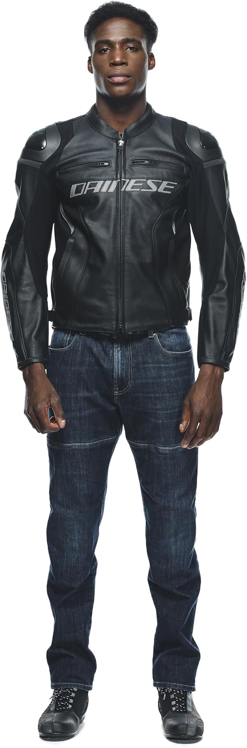 Dainese Racing 4 S/T Motorrad Lederjacke, schwarz, 30 30 Schwarz, 30 Schwarz