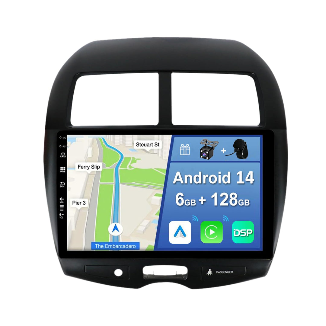 [6GB+128GB] Android 14 Autoradio für Mitsubishi ASX (2010-2019)-[Integriertes CarPlay/Android Auto/D