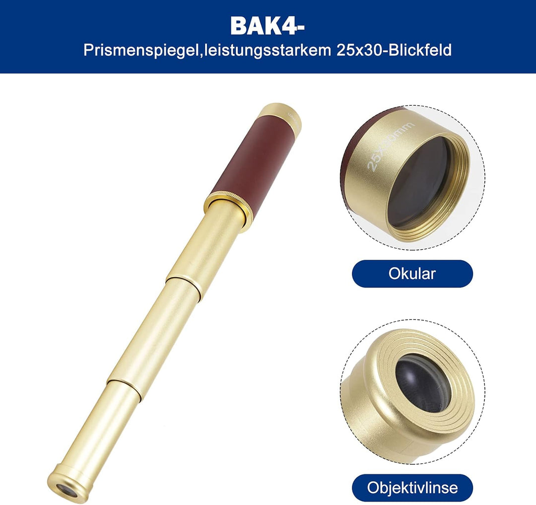 Dyna-Living Taschenteleskop Fernrohr Hand teleskop Monocular Telescope für Wanderungen, Radtouren, V