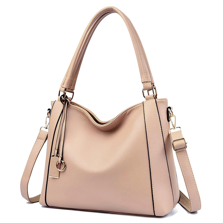 HAWEE Mode Damen Handtasche aus Weiches PU-Leder Umhängetasche Grosse Schultertasche mit Reissversch