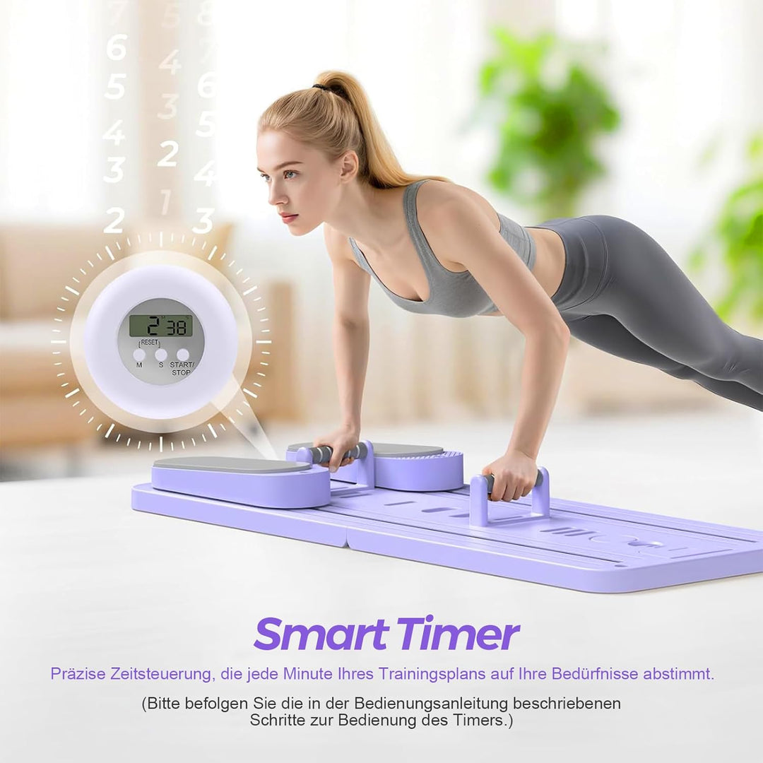 Pilates Board 2026 Upgraded, Multifunktionales Pilates Reformer Set für Zuhause, Faltbare Pilates Re