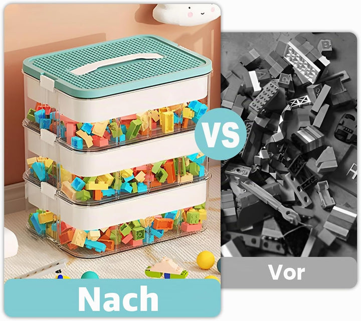 Aufbewahrungsbox für Lego Bausteine,Kisten Spielzeug Aufbewahrung mit Deckel,Sortierboxen Kleinteile