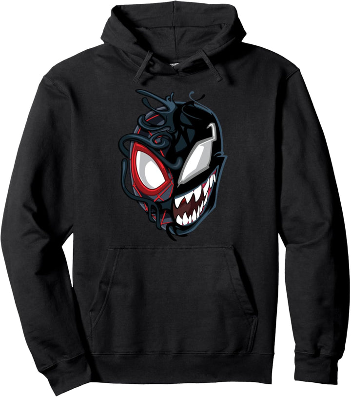 Marvel Spider-Man Venom Miles Split Face Pullover Hoodie