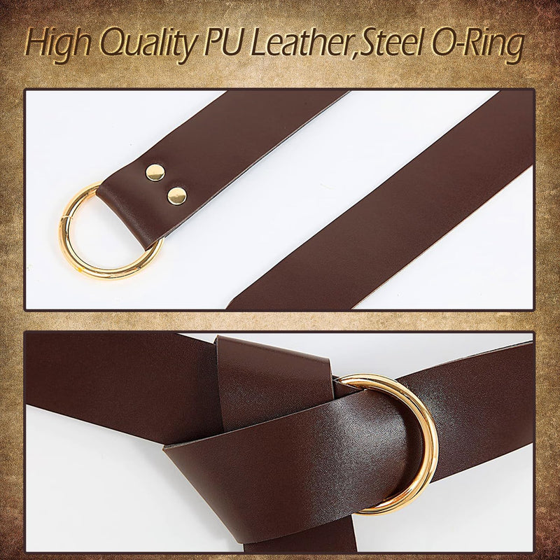 keland 2PCS Ren Faire Accessoires Wikinger Gürtel & Mittelalter Beuteltasche Gürteltasche Lederbeute