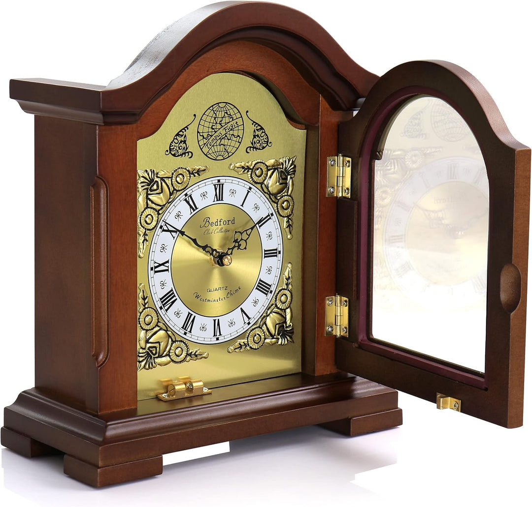 Bedford Clock Collection Redwood Kaminuhr mit Glockenspiel