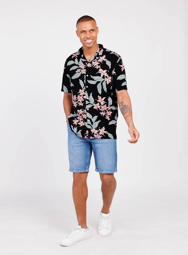 KEY LARGO Herren MSH Trinidad Shortsleeve Hemden M Black (1100), M Black (1100)