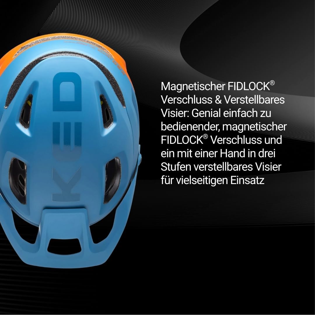 KED Pector ME1 MTB Fahrrad Helm matt Petrol/orange 2023, M