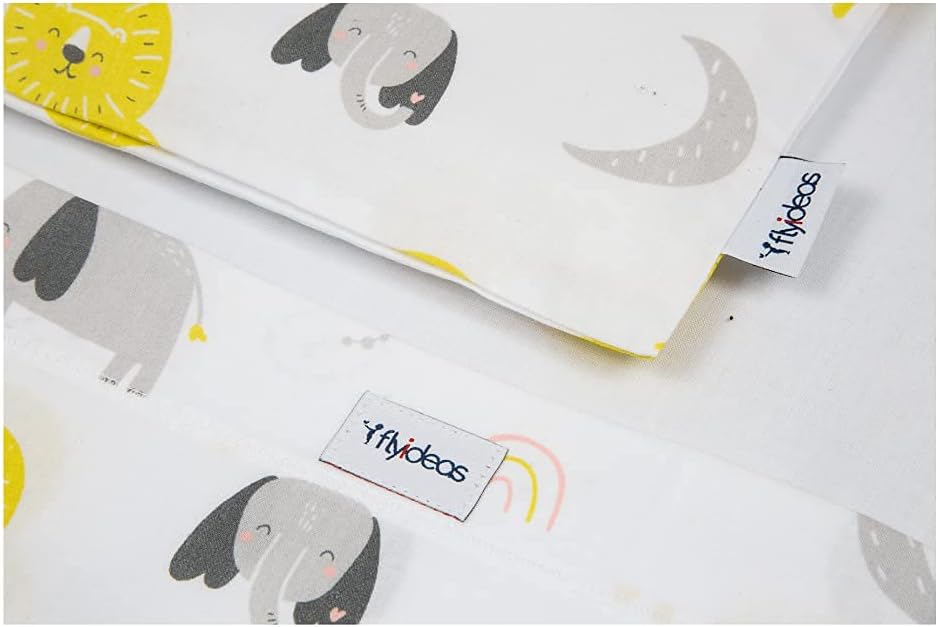 FlyIdeas Next 2 me Spannbettlaken Beistellbett Baby 83x50 cm, 3 STK. Komplett-Set Bettlaken für Baby