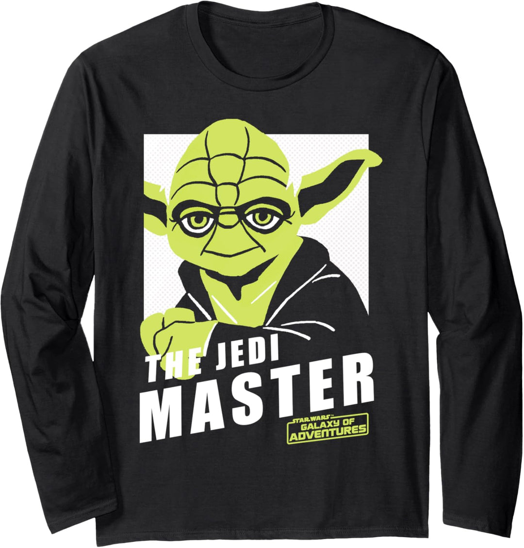 Star Wars Yoda The Master Cartoon Poster Langarmshirt