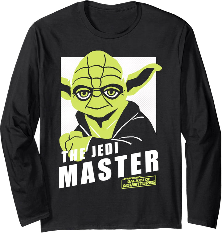 Star Wars Yoda The Master Cartoon Poster Langarmshirt