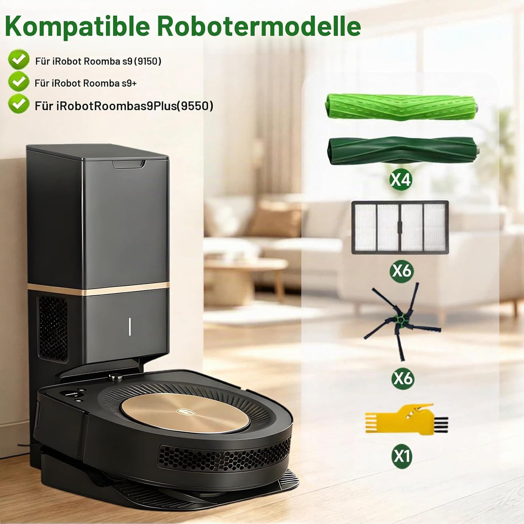 Zubehör für iRobot Roomba s9+ (9550) S9 (9150) Roboter-Staubsauger Ersatzteile 16 Packungen 2 Sätze