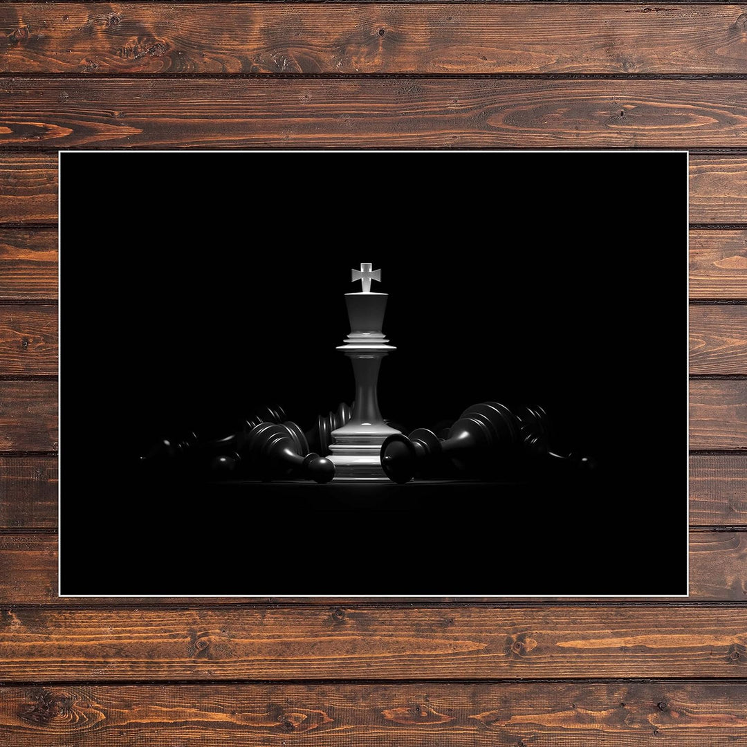 wandmotiv24 Poster als Wanddeko, Grösse Din A0, Schach, Königin, Bauern, Motivation, Moderne Wanddek