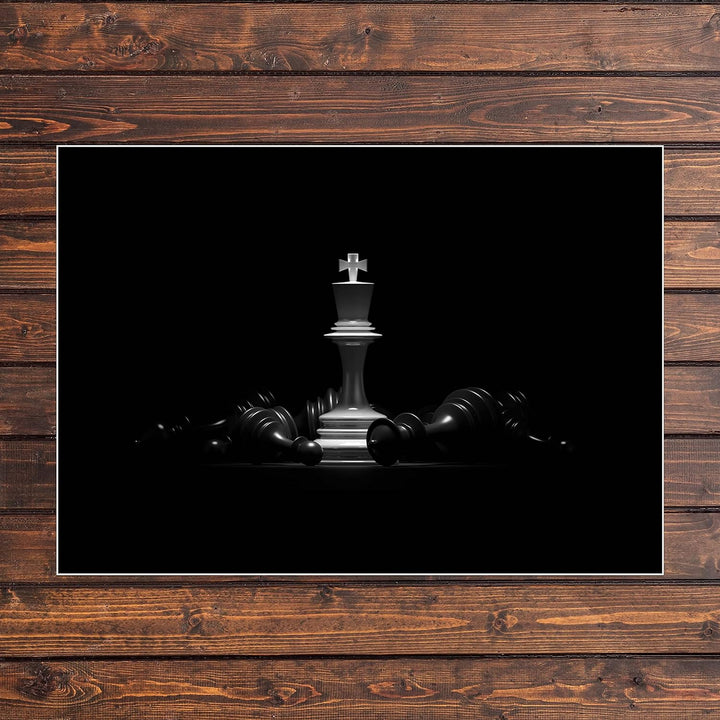 wandmotiv24 Poster als Wanddeko, Grösse Din A0, Schach, Königin, Bauern, Motivation, Moderne Wanddek