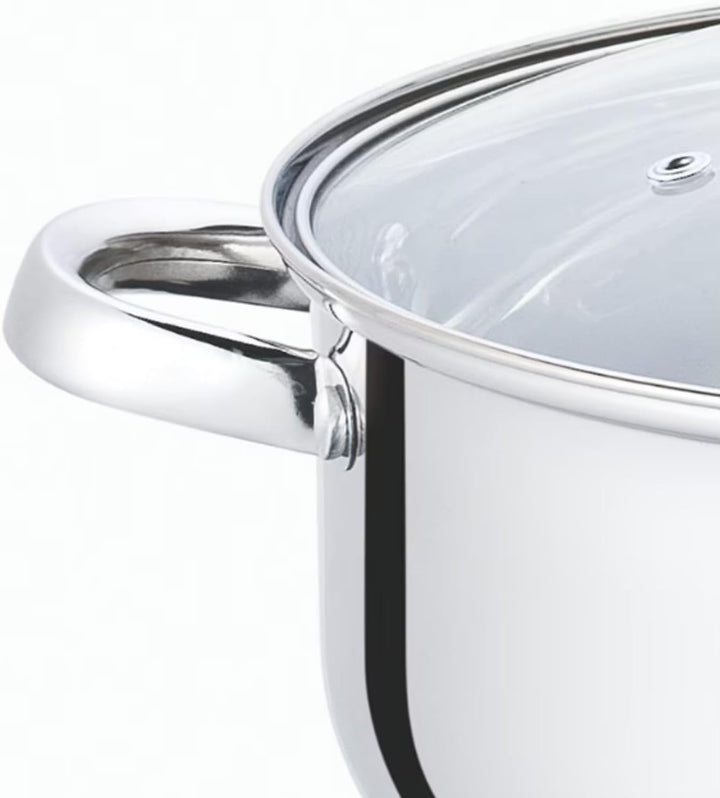 4BIG.fun Kochtopf 8,5 L Edelstahl 24 cm mit Deckel Suppentopf Gulaschkessel Universaltopf Gemüsetopf