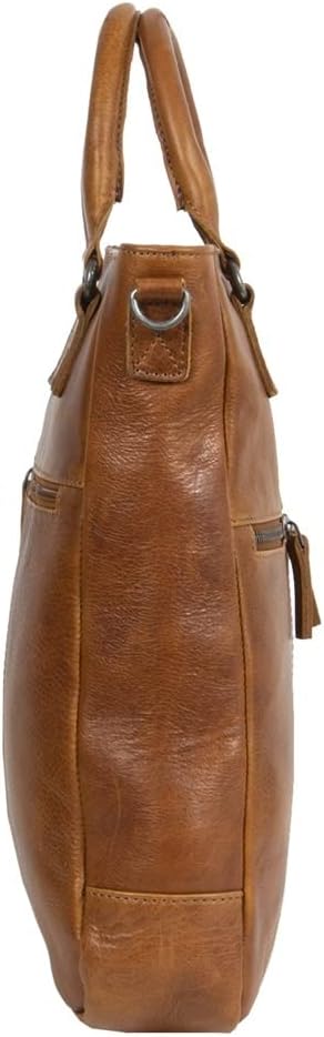 Mustang Memphis Leder Umhängetasche Shopper Cognac