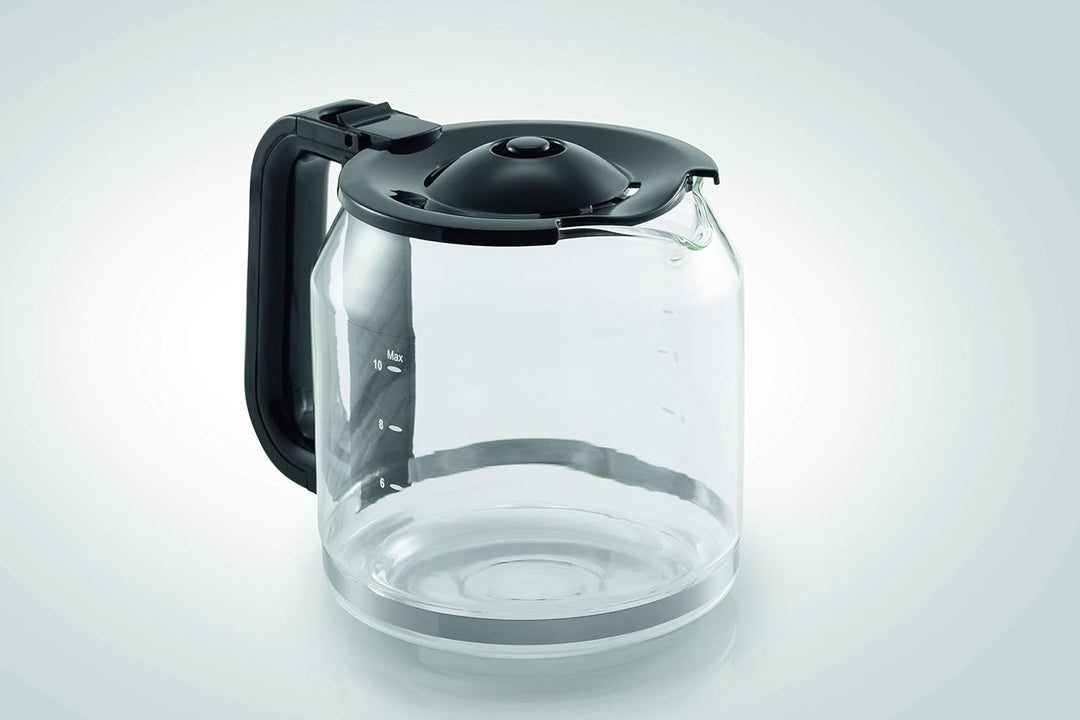 Grundig KM5620 Kaffemaschine, 1000W, 10 Tassen (1,25l), 1000, Edelstahl/Schwarz