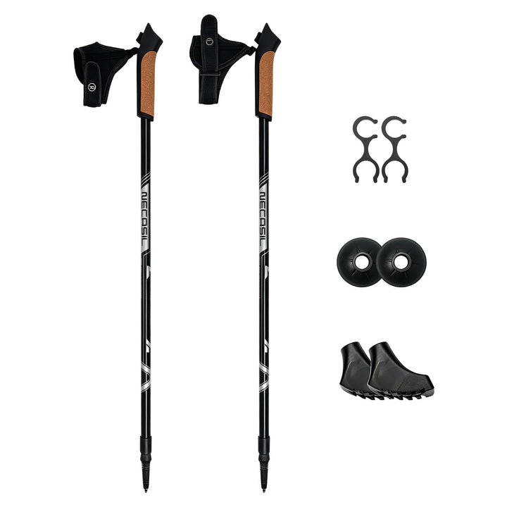 Nordic Walking Stöcke Ultraleicht 211g, Verstellbare Wanderstöcke 78-135cm, Professioneller Gehstock