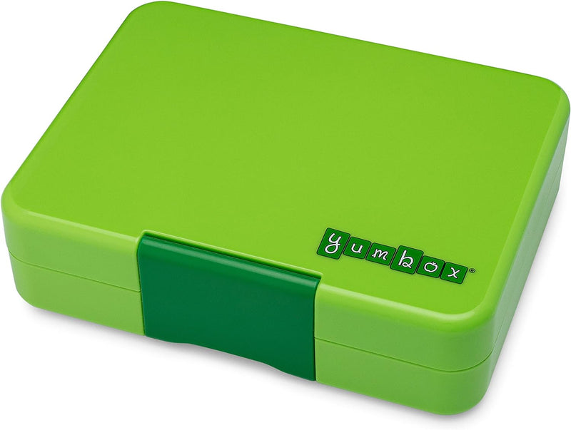 yumbox Snack S Lunchbox (Lime Green) - kleine Brotdose mit 3 Fächern | Kinder Bento Box für Kinderga