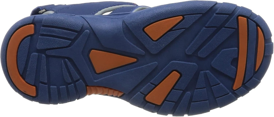 Lico Unisex Kinder Nimbo Sandalen 29 EU Blau Grau Orange, 29 EU Blau Grau Orange