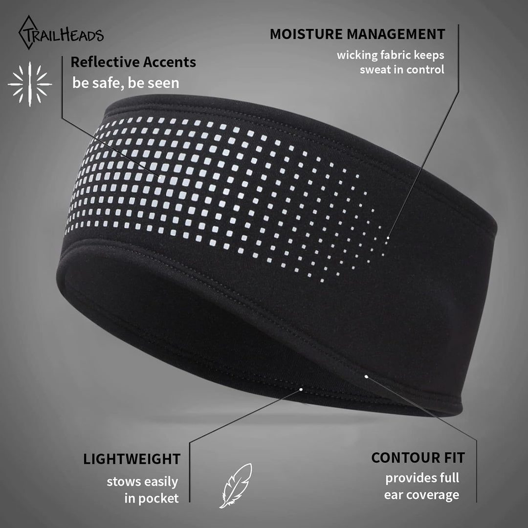TrailHeads Tempo Stirnband Herren Sport - Lauf Stirnband Damen Winter | Ohrenschützer | Feuchtigkeit