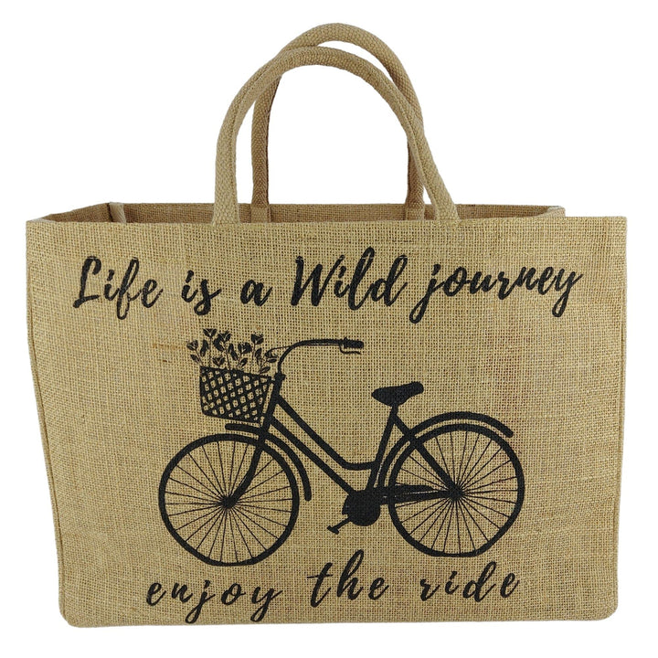 Domelo Damen gross Einkaufskorb, 100% Jute Vegan Tasche, Korb Jutetasche, Shopper Korbtasche, Shoppi