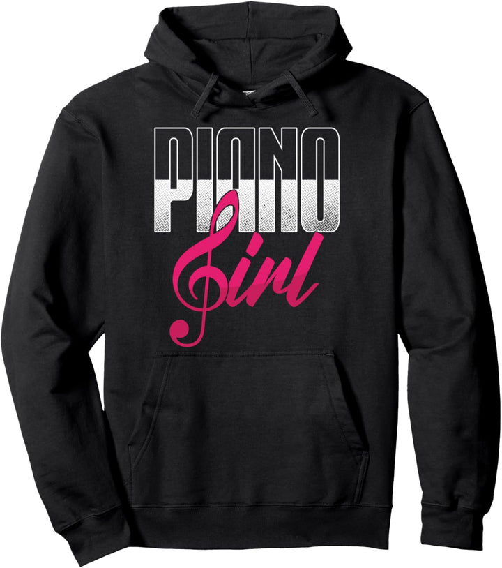 Mädchen Piano Klavier Klavierspielerin Keyboard Geschenk Pullover Hoodie