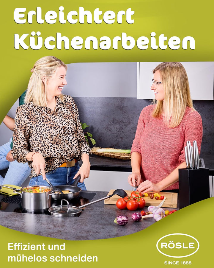 RÖSLE Kochmesser Basic Line - 20 cm hochwertiges Küchenmesser für Fleisch, Fisch, Geflügel und Gemüs