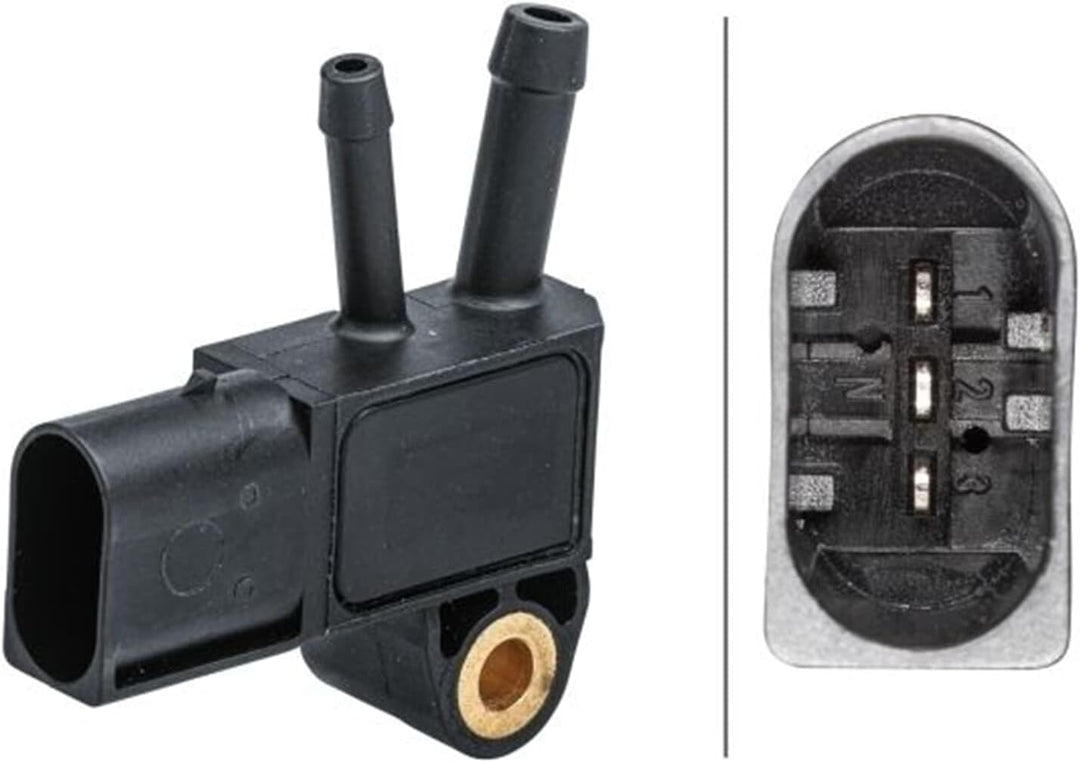 HELLA 6PP 009 409-481 Sensor, Abgasdruck - 3-polig - geschraubt