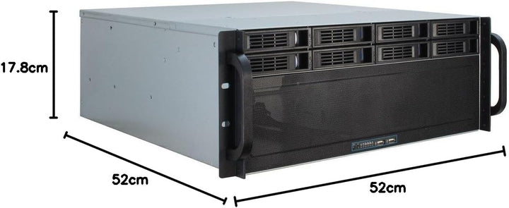 Inter-Tech 88887191 Case IPC Storage 4U-4408, o.PSU, Schwarz, Silber