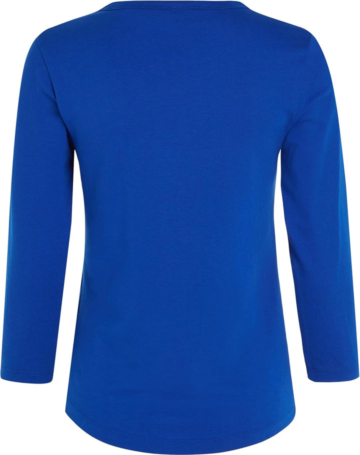 Tommy Hilfiger Damen Langarm Strickoberteile, Blau (Ultra Blue)