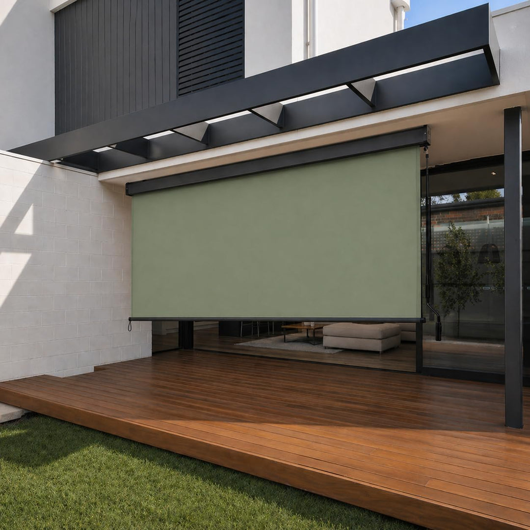 Ausziehbare Senkrechtmarkise Vertikalmarkise 180 x 250 cm - Markise mit Kurbel für Terrasse und Balk