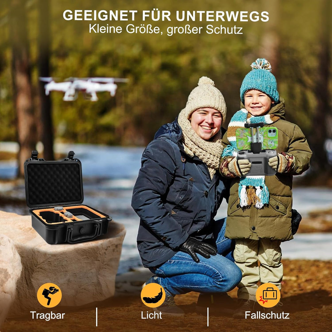 LEKUFEE Kompakte Tragbare wasserdichte Koffer für DJI Mini 4K/Mini 2 SE/2 Drohne und Zubehör (Nur Ko