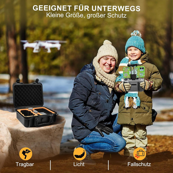 LEKUFEE Kompakte Tragbare wasserdichte Koffer für DJI Mini 4K/Mini 2 SE/2 Drohne und Zubehör (Nur Ko