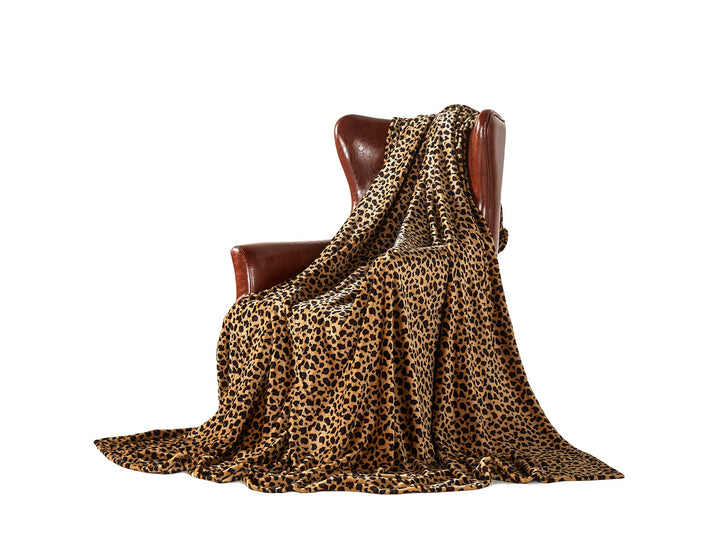 DREAMLANDING Decke für Sofa-230 x 260 cm Gepard-Kuscheldecke Flauschig weich, bunt, übergross, dekor