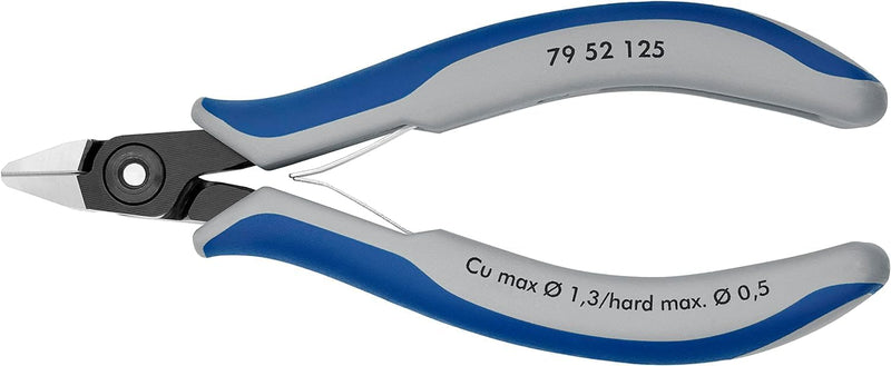 Knipex Präzisions-Elektronik-Seitenschneider brüniert, mit Mehrkomponenten-Hüllen 125 mm 79 52 125