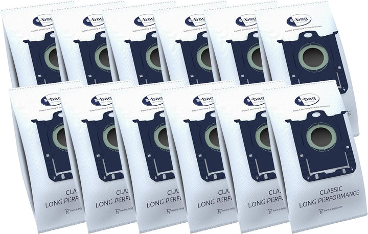 Electrolux E201SM s-bag Staubbeutel Classic Long Performance (Megapack, 12 Staubsaugerbeutel für dau