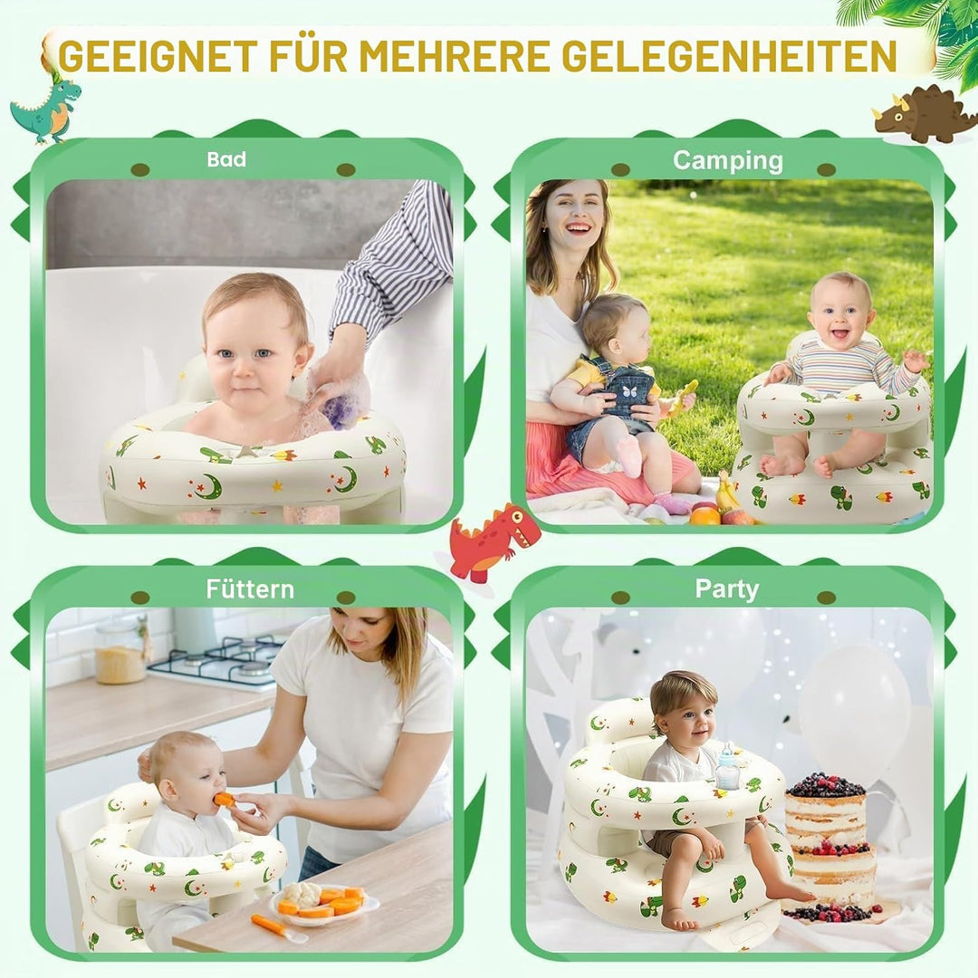 Aufblasbarer Sitz Baby für Babys ab 3-36 Monaten, mit Einer Umlaufenden Stossfesten Inflatable Baby