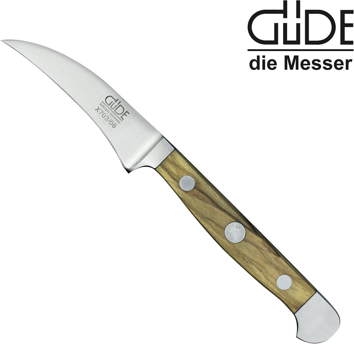 Güde Alpha Olive Schälmesser 6 cm inkl. PRYMO.de® Klingenschutz