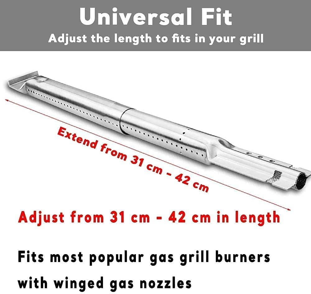 Denmay 31-42cm Universal Brenner Ersatzteile für Landmann, Tepro, Charbroil, Campingaz, Taino, Bloom