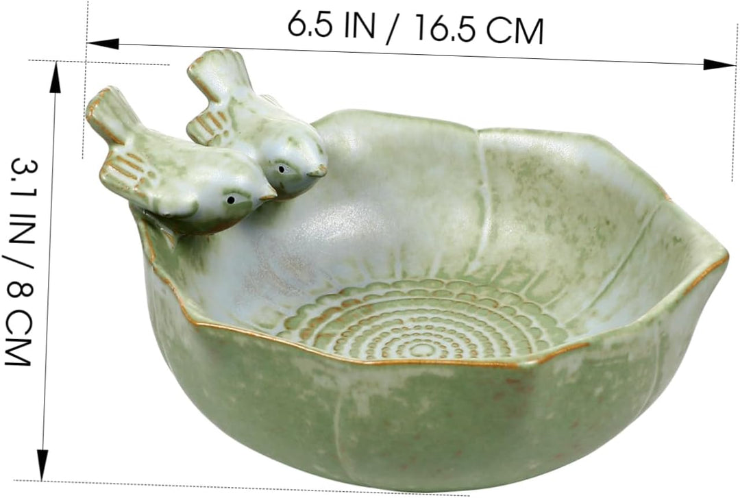 Hemoton Vogeltränke Keramikschale Wildfinken Vogelfutterstation Wasserbäder für Garten Aussen Hof De