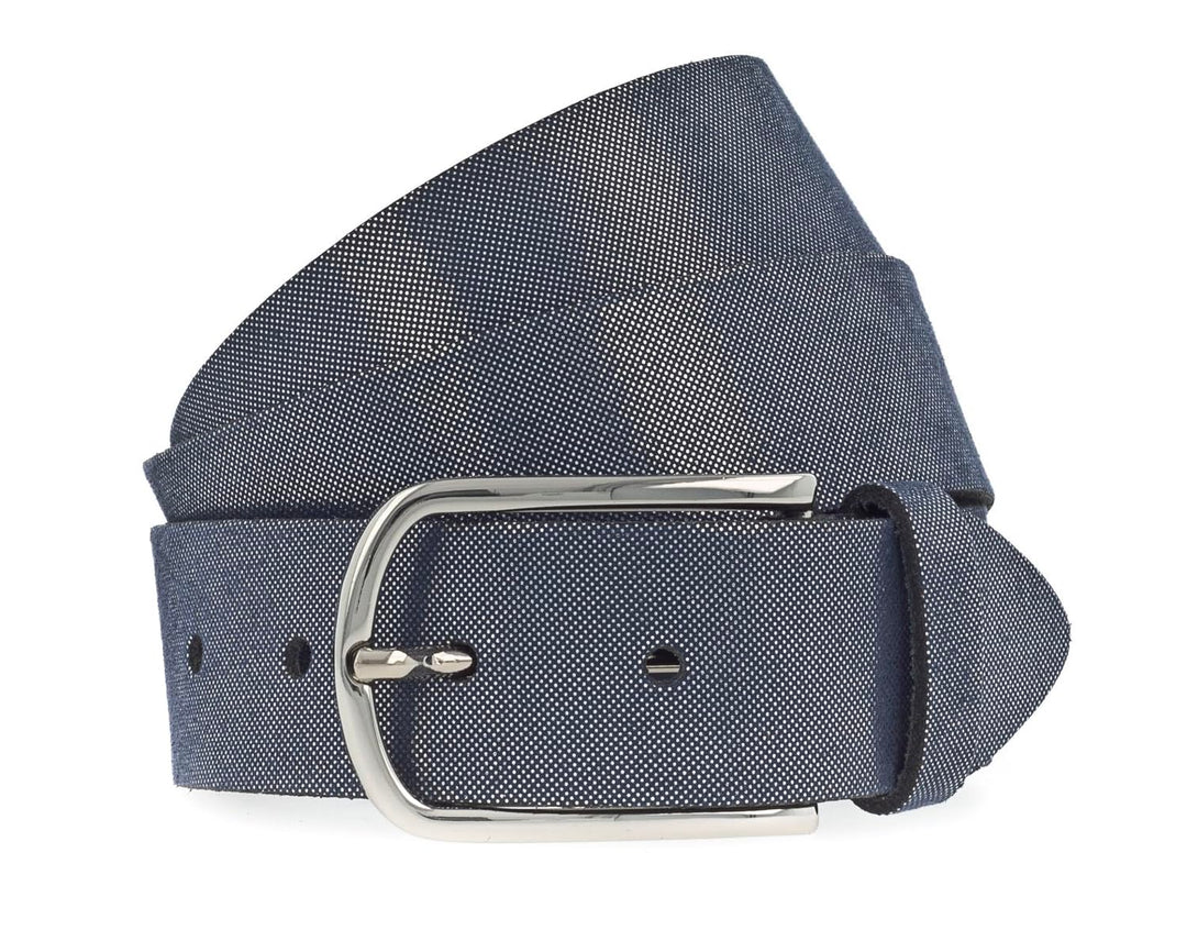 Vanzetti Glitter Radiance 35mm Metallic Belt W80 Marine/Silver Metalic