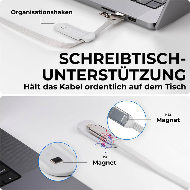 Rolling Square inCharge XL 300 cm - USB-C-Kabel, Universal-Smartphone-Kabel, Geschenk für Männer, 6-